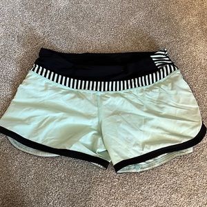 Lululemon light blue/green shorts